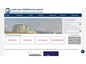 Indian Institute of Information Technology, Guwahati's Website Screenshot