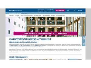 EBS University of Business and Law's Website Screenshot