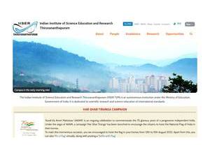 Indian Institute of Science Education and Research, Thiruvananthapuram's Website Screenshot