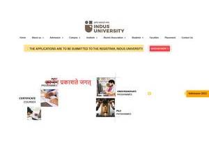 Indus University's Website Screenshot