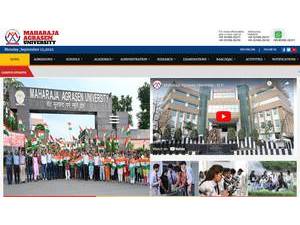 Maharaja Agrasen University's Website Screenshot