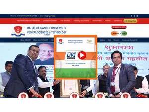 Mahatma Gandhi University of Medical Sciences and Technology's Website Screenshot