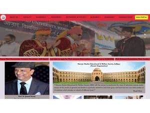 Maulana Azad University, Jodhpur's Website Screenshot