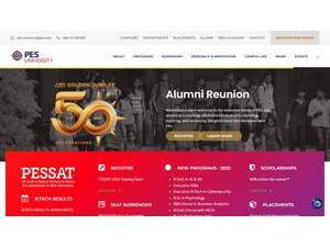 PES University's Website Screenshot