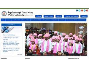राजा मानसिंह तोमर संगीत एवं कला विश्वविद्यालय's Website Screenshot