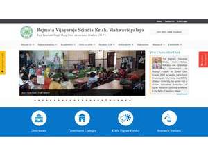 Rajmata Vijayaraje Scindia Krishi University's Website Screenshot
