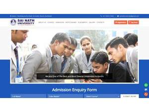 Sai Nath University's Website Screenshot