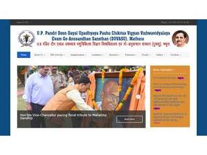 U.P. Pt. Deen Dayal Upadhyaya Veterinary Science University and Cattle Research Institute's Website Screenshot