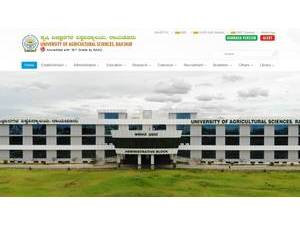 University of Agricultural Sciences, Raichur's Website Screenshot