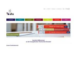 Evangelische Hochschule Dresden's Website Screenshot