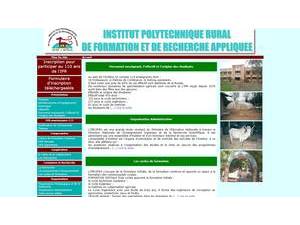 Institut Polytechnique Rural de Formation et de Recherches Appliquées de Katibougou's Website Screenshot
