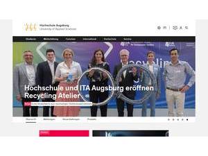 Augsburg University of Applied Sciences's Website Screenshot