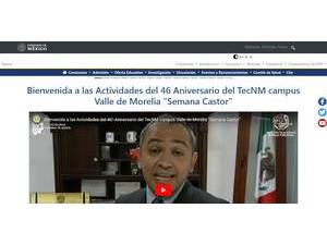 Instituto Tecnológico del Valle de Morelia's Website Screenshot