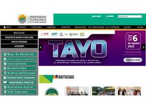 Universidad Tecnológica de Ciudad Juárez's Website Screenshot