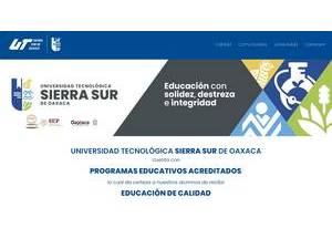 Technological University of the South Sierra of Oaxaca's Website Screenshot