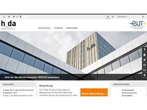 Darmstadt University of Applied Sciences's Website Screenshot