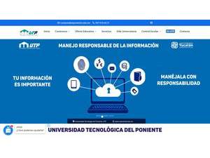 Universidad Tecnológica del Poniente's Website Screenshot