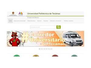 Polytechnic University of Tecámac's Website Screenshot