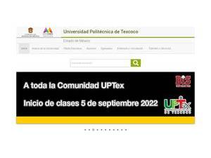 Universidad Politécnica de Texcoco's Website Screenshot