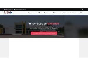 Polytechnic University of Southern Zacatecas's Website Screenshot