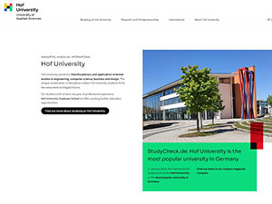 Hochschule Hof's Website Screenshot