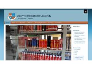 Blantyre International University's Website Screenshot