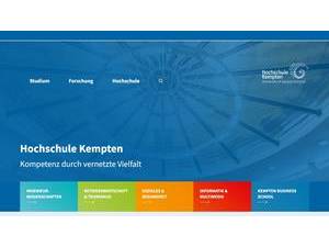 Kempten University of Applied Sciences's Website Screenshot