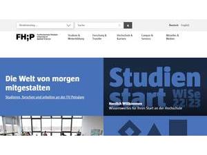 Potsdam University of Applied Sciences's Website Screenshot