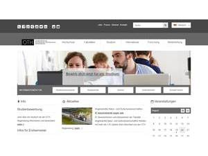 Ostbayerische Technische Hochschule Regensburg's Website Screenshot