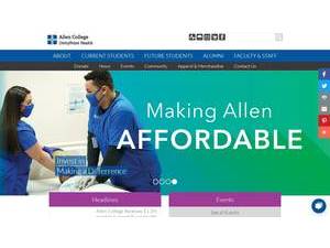 Allen College's Website Screenshot