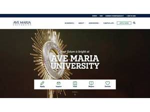Ave Maria University's Website Screenshot