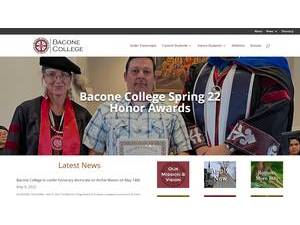 Bacone College's Website Screenshot