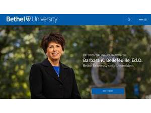 Bethel University's Website Screenshot