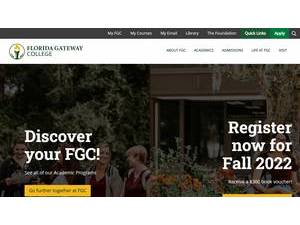 Florida Gateway College's Website Screenshot