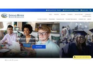 Indian River State College's Website Screenshot