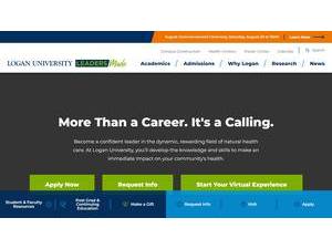 Logan University's Website Screenshot