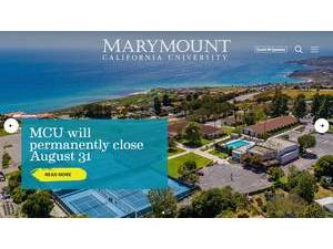 Marymount California University's Website Screenshot