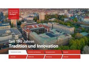 Stuttgart University of Applied Sciences's Website Screenshot