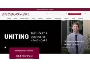 Roseman University of Health Sciences's Website Screenshot