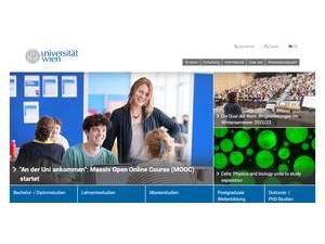 University of Vienna's Website Screenshot