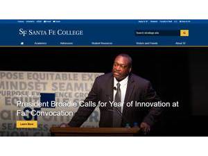 Santa Fe College's Website Screenshot