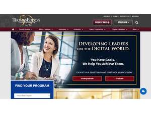 Thomas Edison State University's Website Screenshot