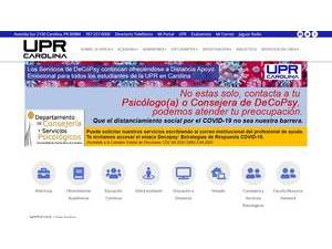 University of Puerto Rico at Carolina's Website Screenshot