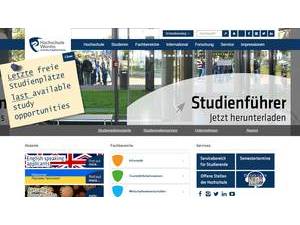 Worms University of Applied Sciences's Website Screenshot
