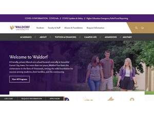 Waldorf University's Website Screenshot