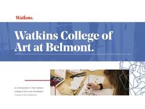 Watkins College of Art's Website Screenshot
