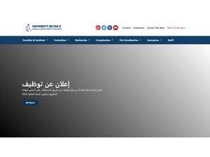 Université de Batna 2's Website Screenshot