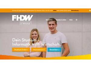 FHDW University of Applied Sciences's Website Screenshot