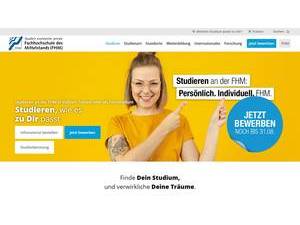 Fachhochschule des Mittelstands's Website Screenshot