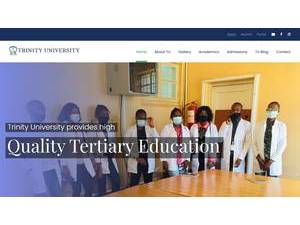 Trinity University, Zambia's Website Screenshot